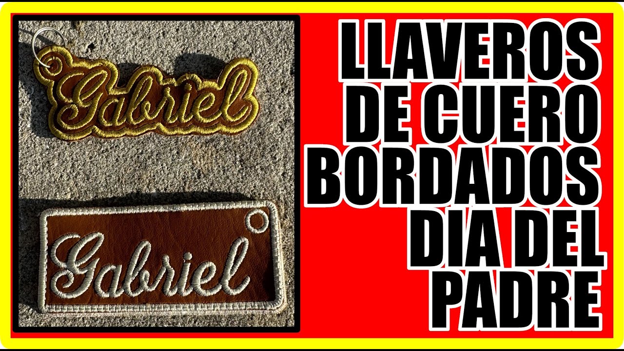 LLAVEROS DE CUERO PARA DIA DEL PADRE ❌ PARCHES DE CUERO ❌ COMO BORDAR CUERO