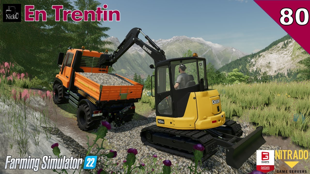 FARMING SIMULATOR 22 ⛰️ En Trentin 🌲 Sistemazione area trial con John Deere 50G e Unimog U400 ep. 80
