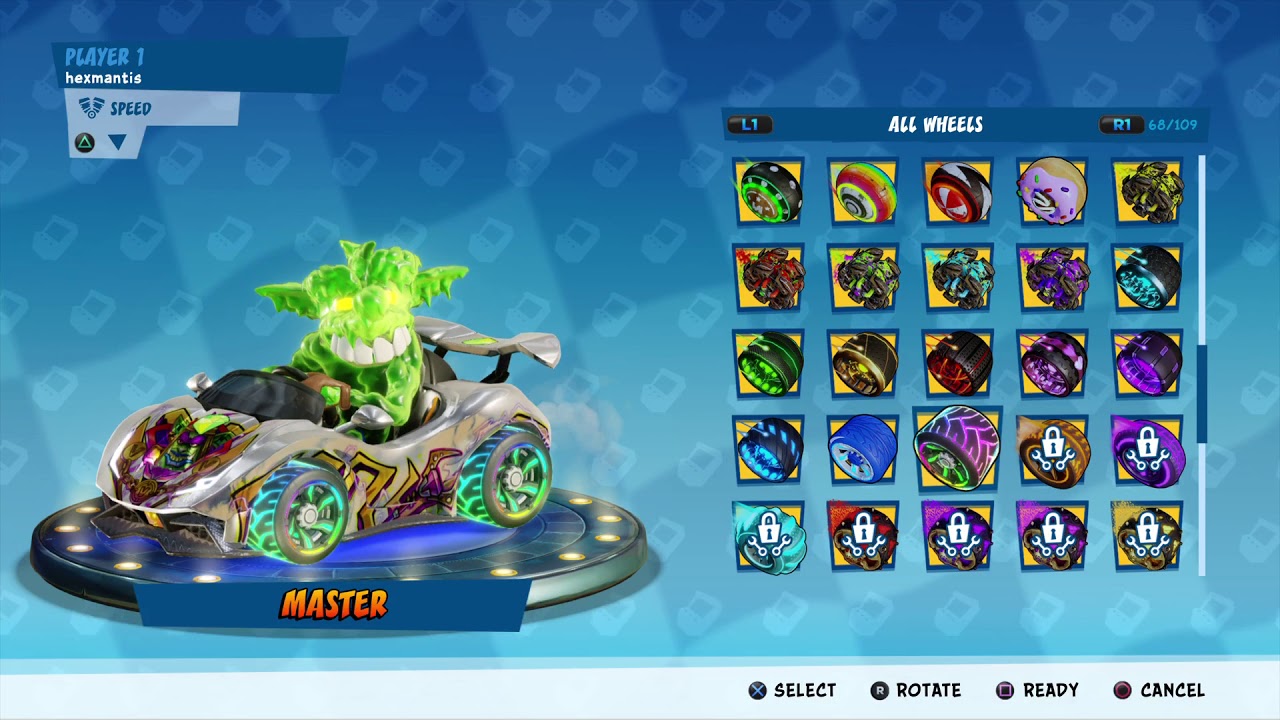 CTR: Nitro fueled - UNLOCKING THE MASTER WHEELS +SHOWCASE!