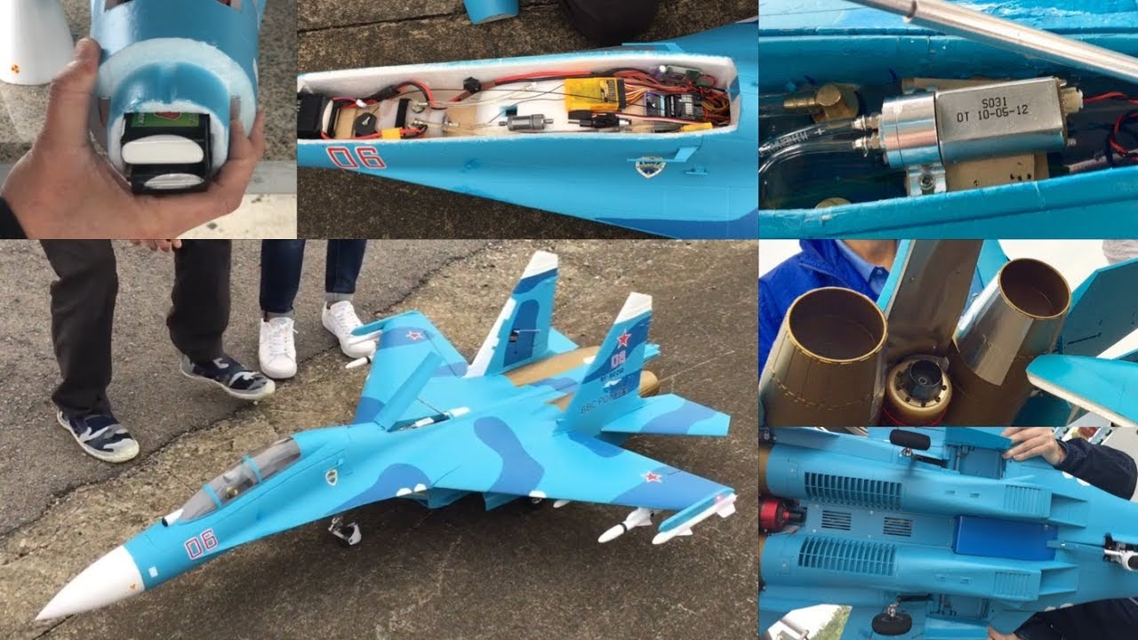 FMS Sukhoi Su27 EDF VS K45 Turbine Jet Version 1/2/3 by dji MP dji OA & FPV