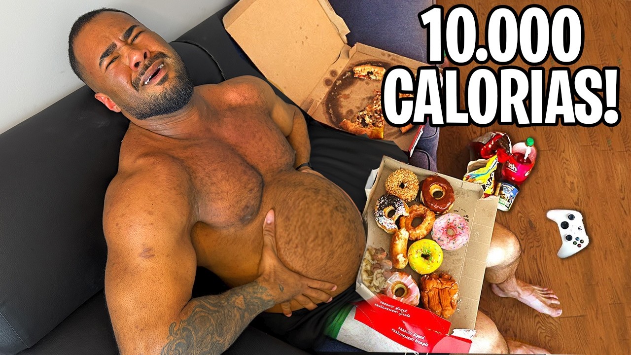 DESAFIO 10 MIL CALORIAS NA CASA DA MINHA VÓ E OLHA COMO FIQUEI!