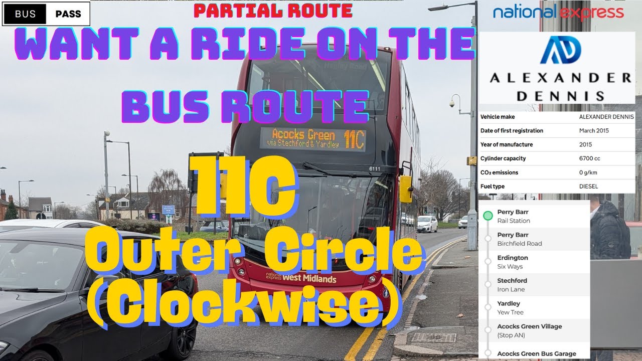 How to see Birmingham’s Outer Circle 🚍 Route 11C From Erdington to Acocks Green  Landmarks, History