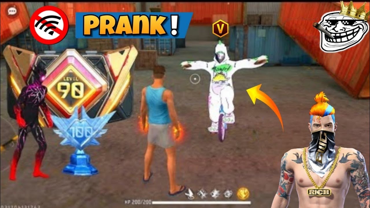 NO INTERNET PRANK 🚫 CHALLENGE 😱 LONE WOLF 🥵 GARENA FREE FIRE 🎮
