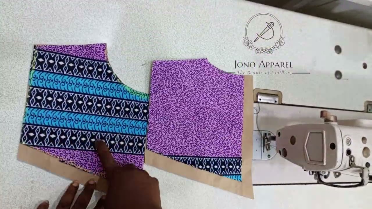 How to cut and see this cold shoulder dress with sripes