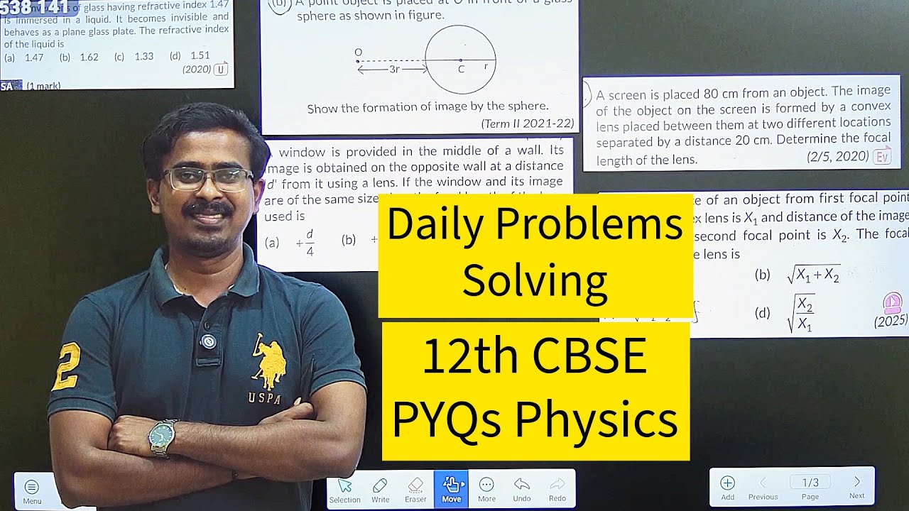 🔴 CH 9 Ray optics BOARD EXAM PYQs QUESTIONS Physics 🔥 Ray Optics CBSE pyqs Class 12
