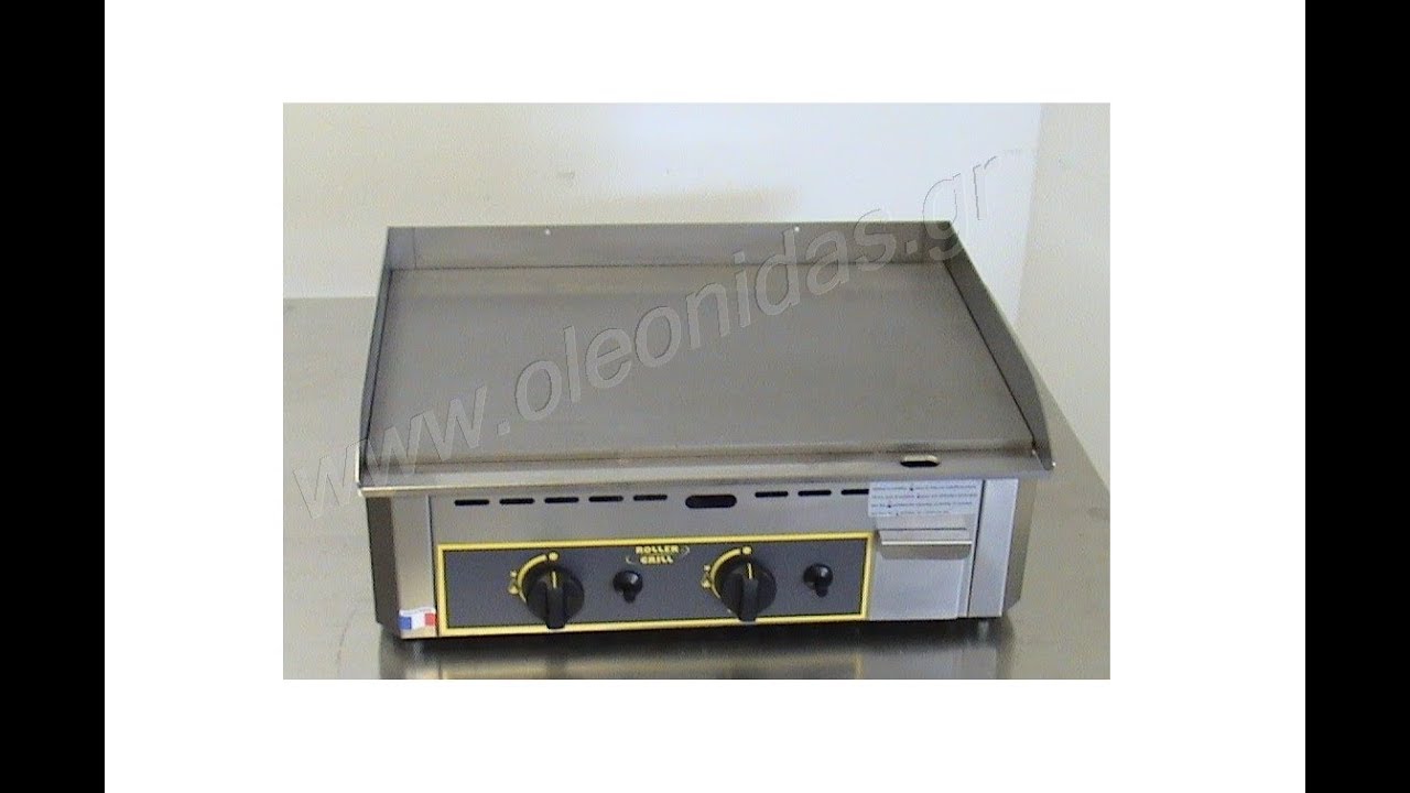 &Pi;&lambda;&alpha;&tau;ώ &Alpha;&epsilon;&rho;ί&omicron;&upsilon; &delta;&iota;&alpha;&sigma;&tau;. 600x475x230 mm 6,4 kW  Roller Grill Gas Steel Griddle Plate