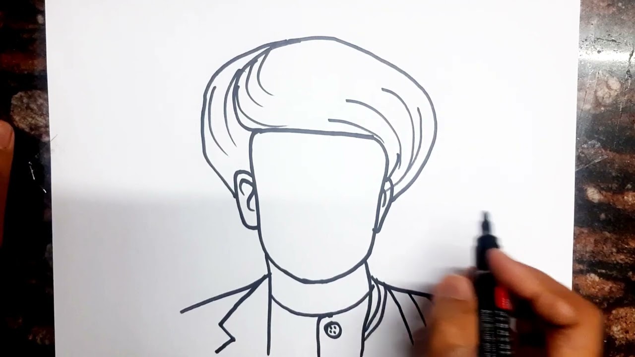 Easy Jyotiba Phule Drawing // How to Draw Jyotirao Phule