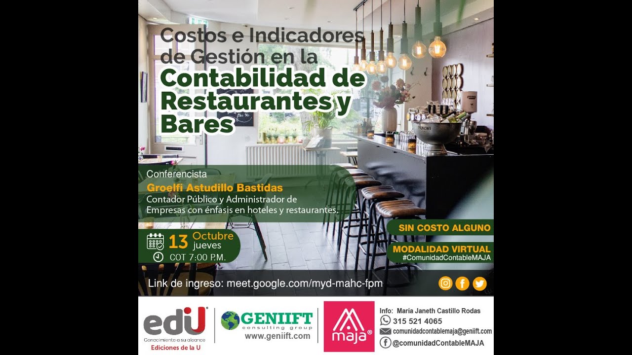 COSTOS E INDICADORES DE GESTIÓN EN LA CONTABILIDAD DE RESTAURANTES Y BARES