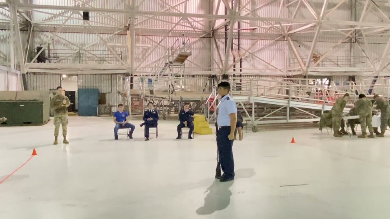 San Angelo Central TX936 Cadet 2nd Lt. Nate DelaCruz Armed Solo Tinker AFB 2025(1st place winner)