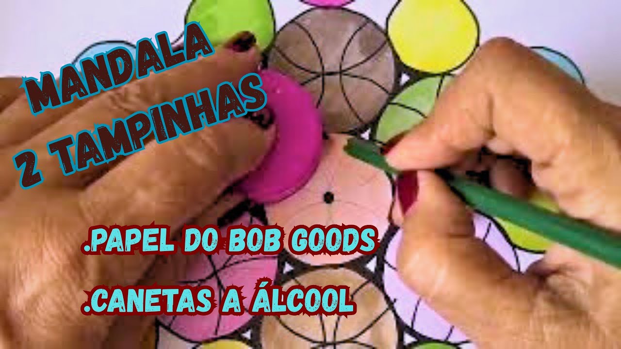 Mandala Fácil! Com 2 tampinhas!