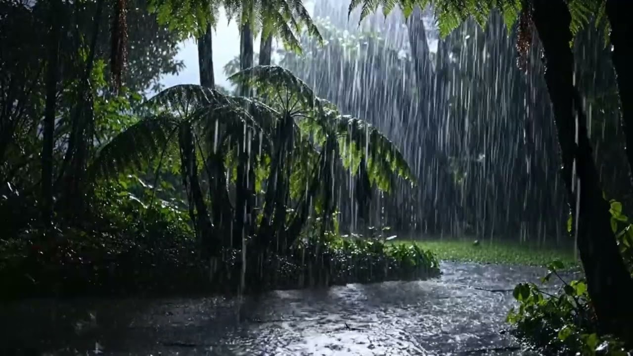Sleep Instantly with a Powerful Thunderstorm - Rain & Thunder