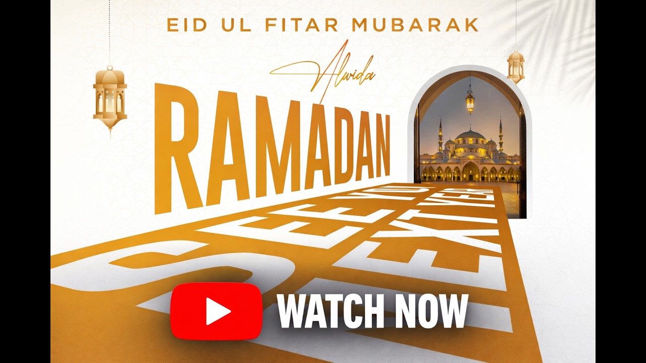 Modern Alwida Ramadan & Eid Poster Design in Adobe Illustrator | Eid Mubarak 2026 🌙✨