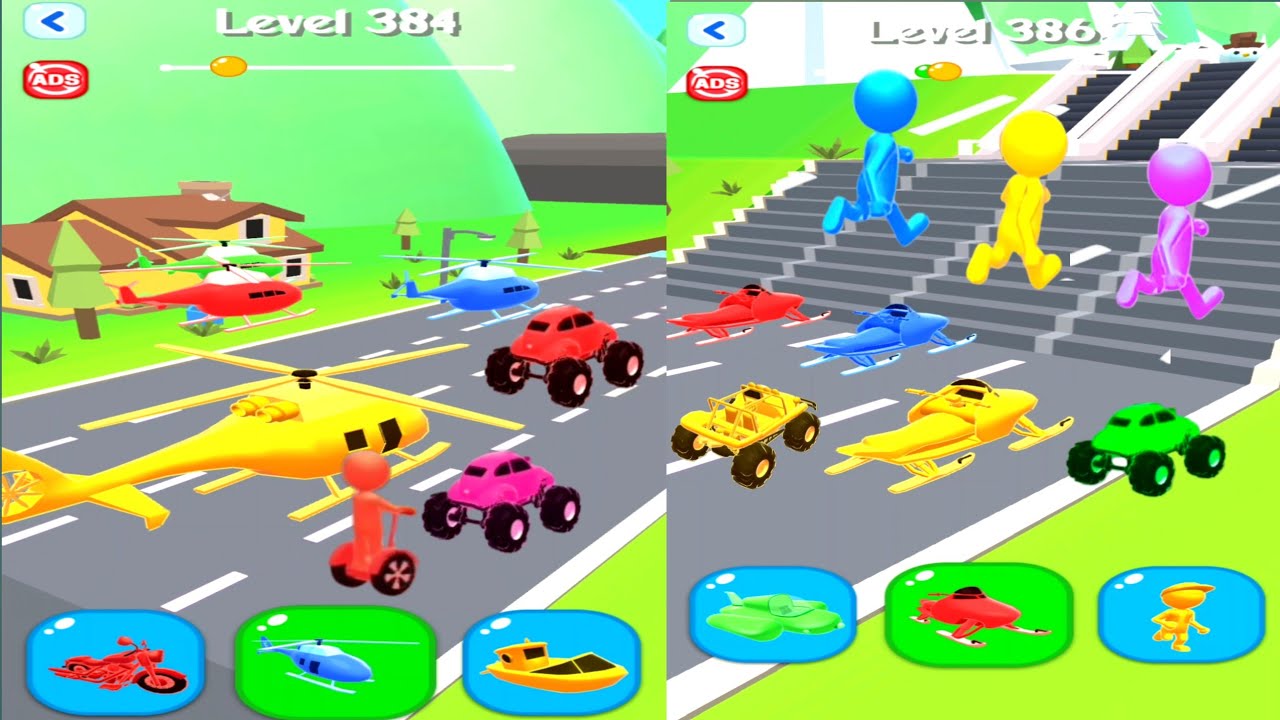 🐯 Shape 🚦🎉 Shifting Noob Pro Gameplay Level 384-387 || Shape Shifting Vala New Update || iOS Game 