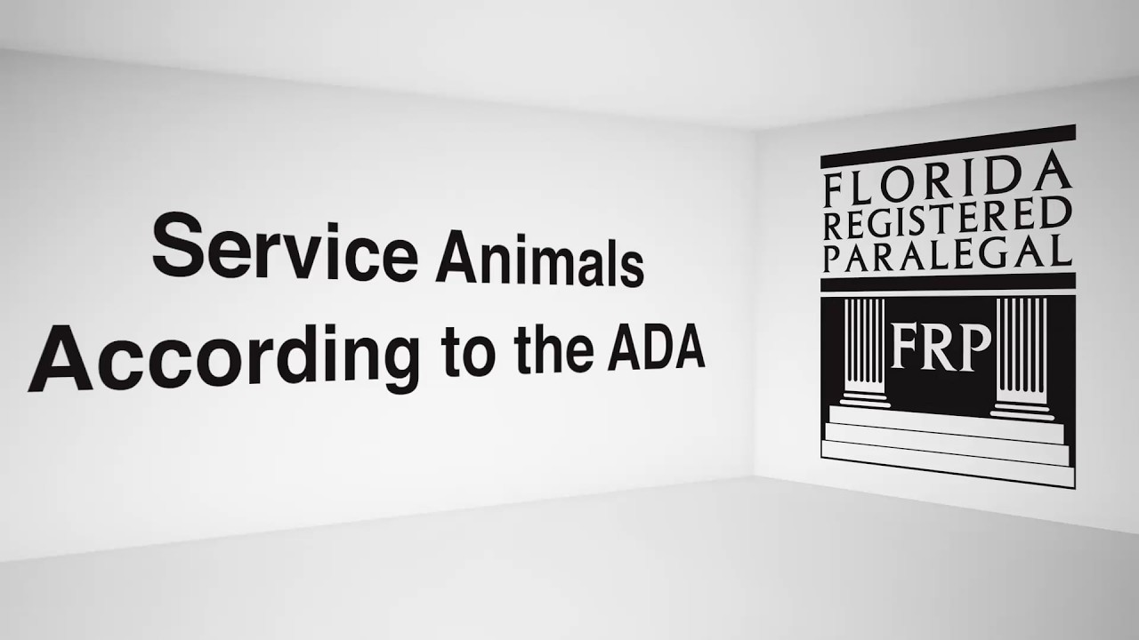 Service Animals According to the ADA