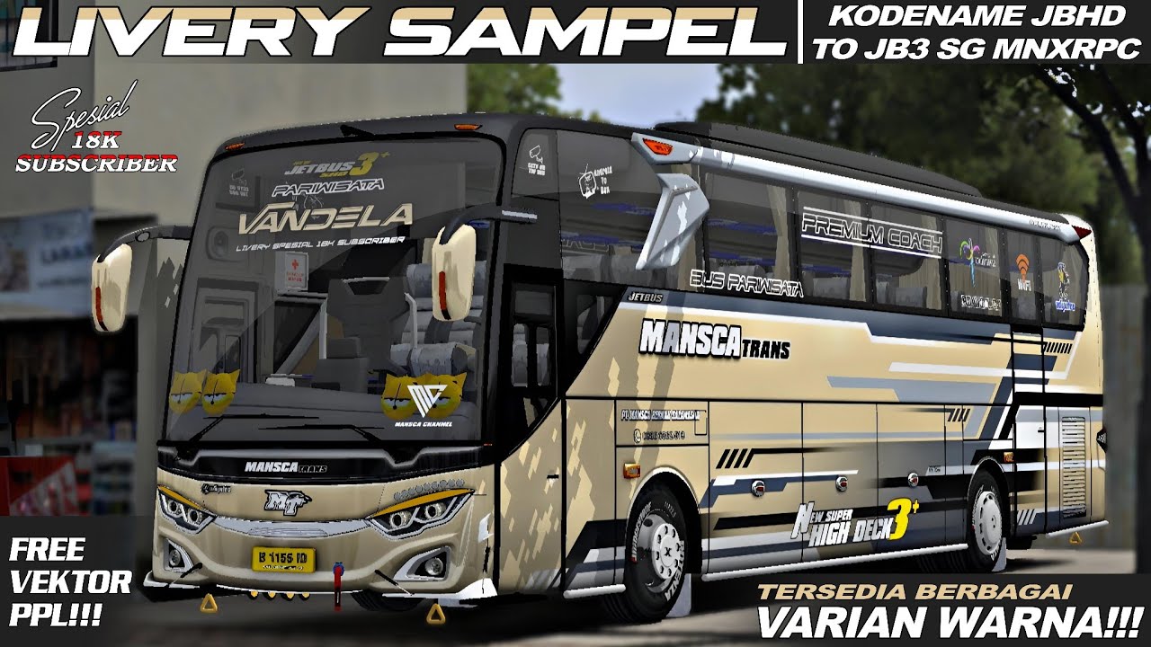 Livery Sampel Kodename JBHD rombak jb3 singel glass MNxRPC  || simpel MBOIS😱‼️