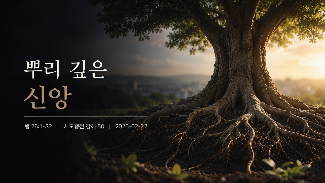 뿌리 깊은 신앙 ㅣ 행26:1-27 ㅣ사도행전 강해 50 ㅣ2026-02-22