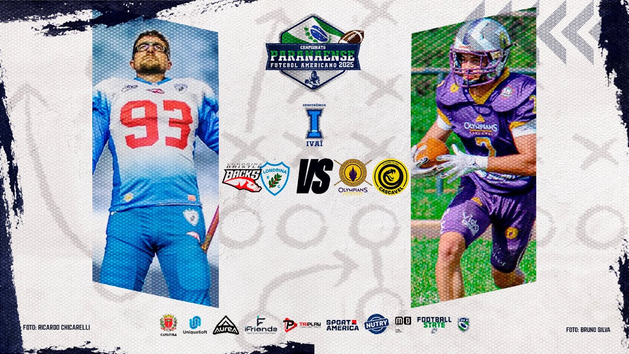 Ao Vivo - Paranaense de Futebol Americano 2025 - LEC Bristlebacks x Cascavel Olympians