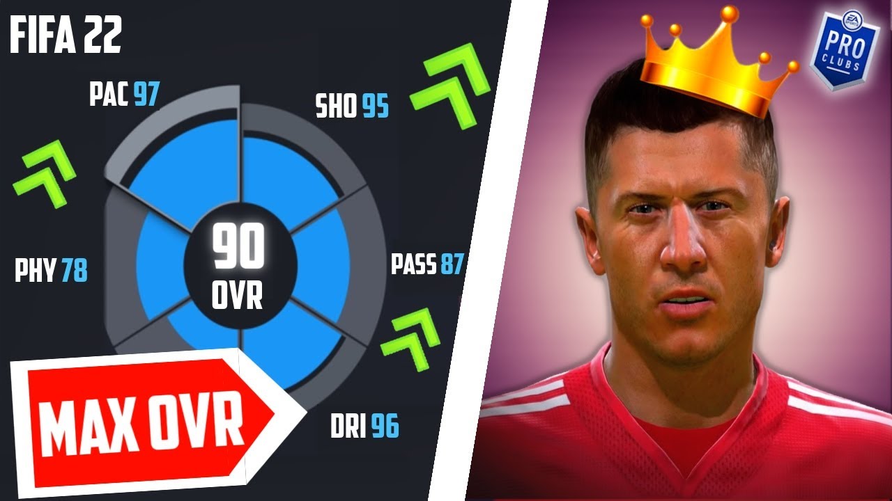 FIFA 22 PRO CLUBS - THE BEST MAX 90 RATED STRIKER BUILD (TIPS/TRICKS)