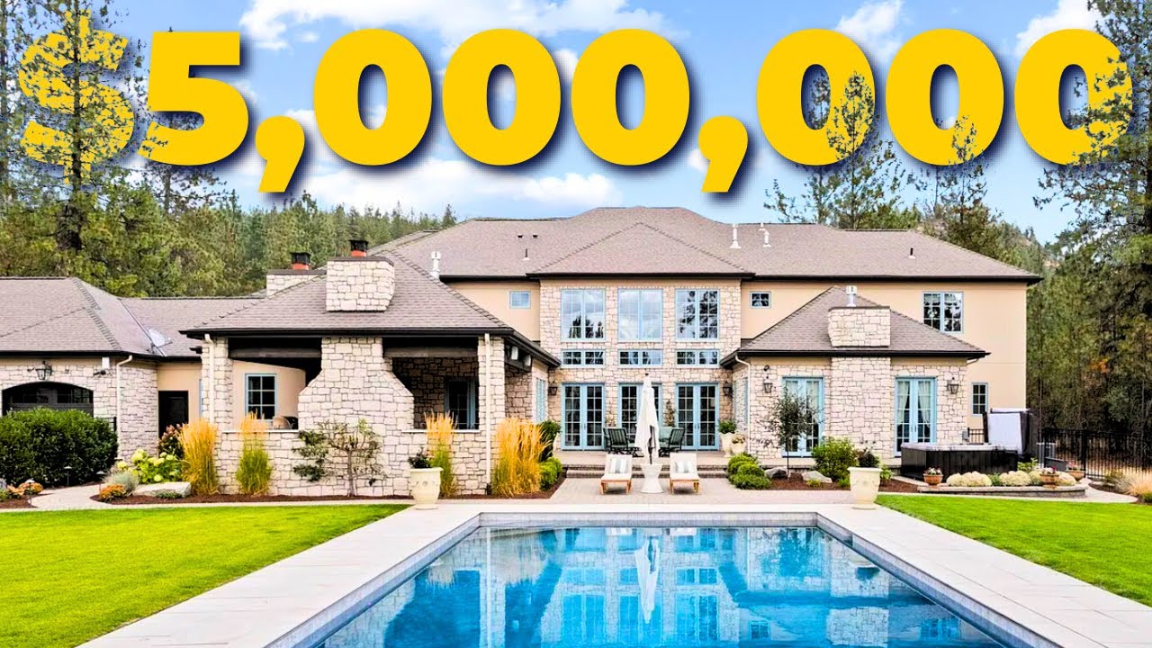 Tour a $5,000,000 LUXURIOUS French Country Estate in Spokane, WA!