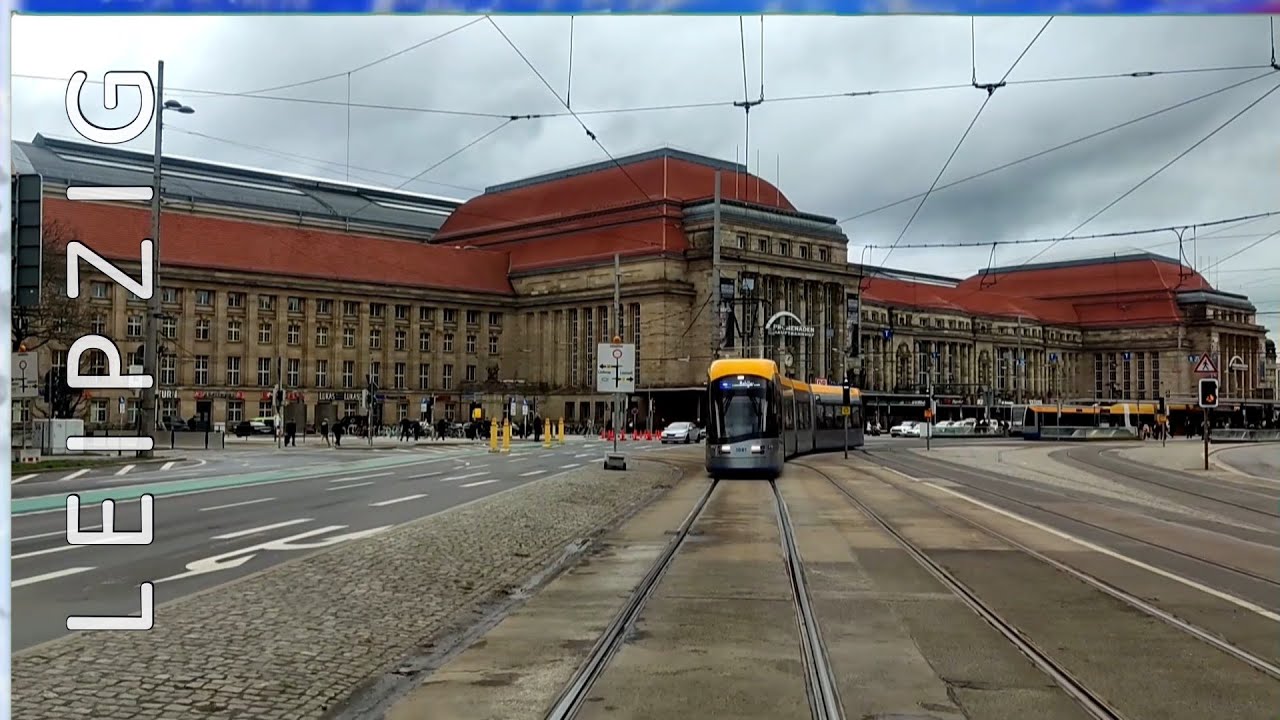 Leipzig 🔵 Fahrt Tram 9 vom Wilhelm-Liebknecht-Platz bis Haltestelle Thomaskirche