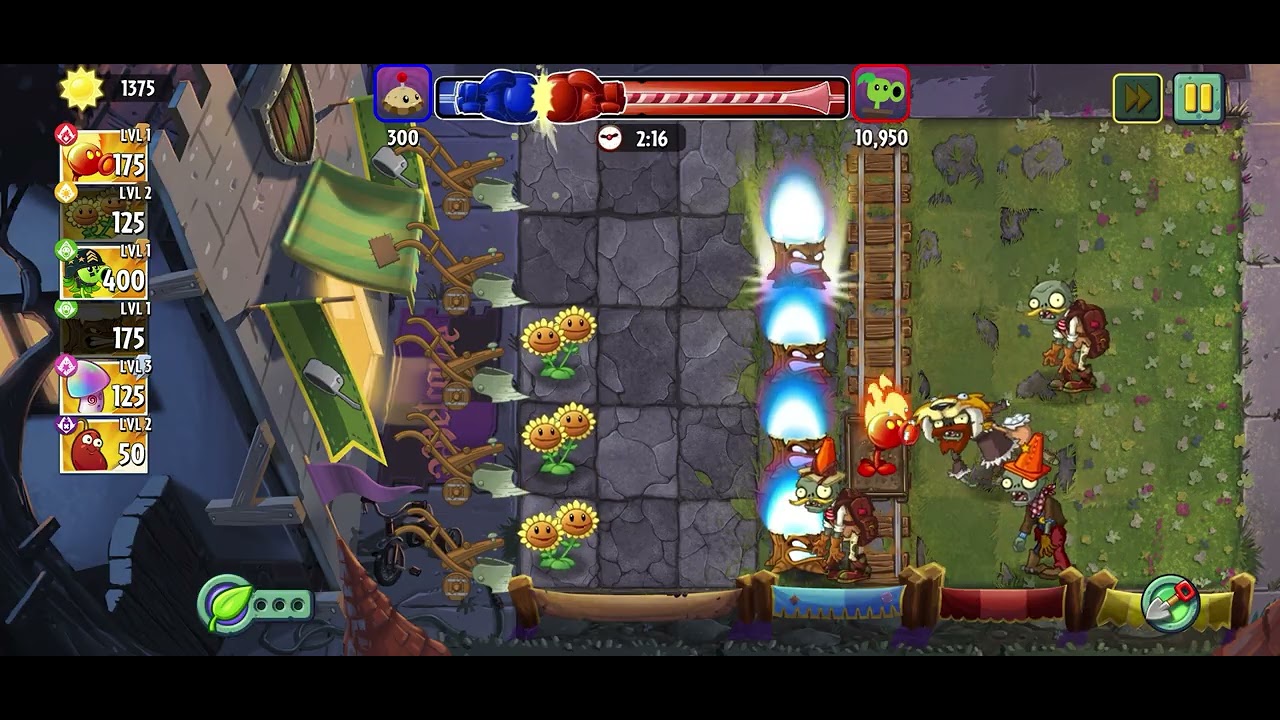 Battle an arena in plant vs zombies 