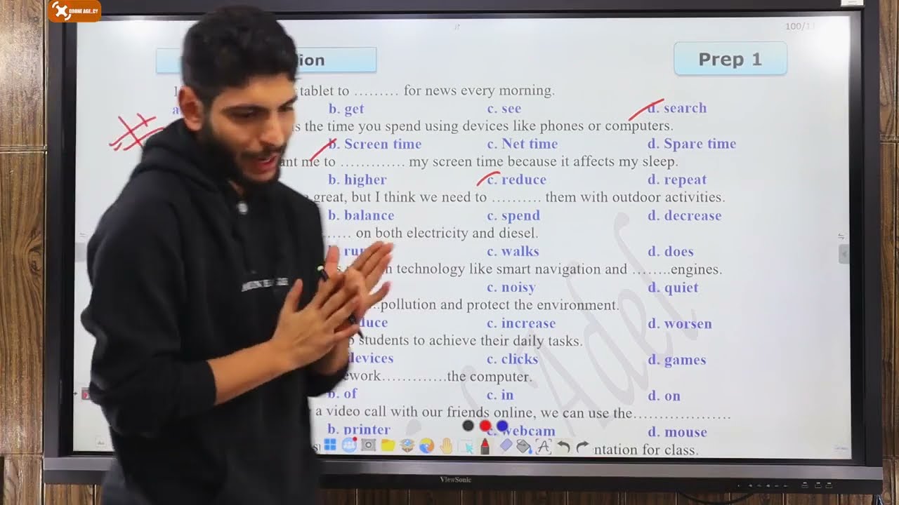 Middle one final revision المحاضرة الاولي الصف الاول الاعدادي المراجعة النهائية