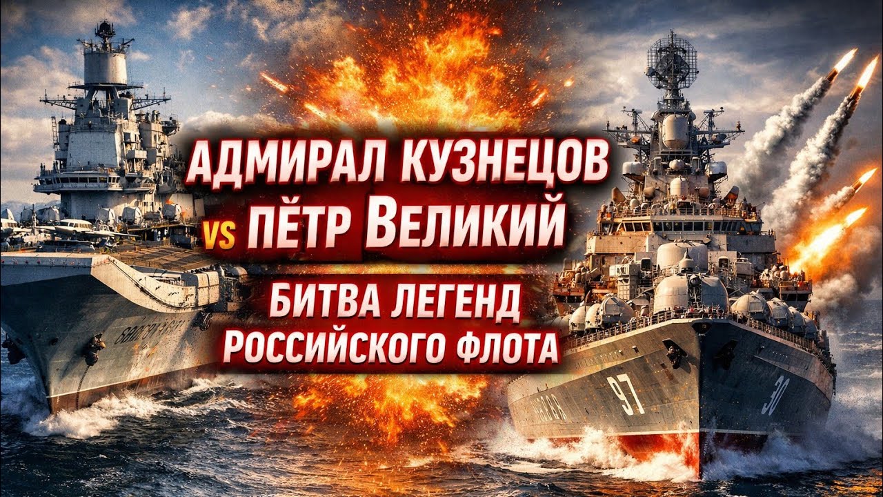 «Адмирал Кузнецов vs Пётр Великий: Битва Легенд Российского Флота»