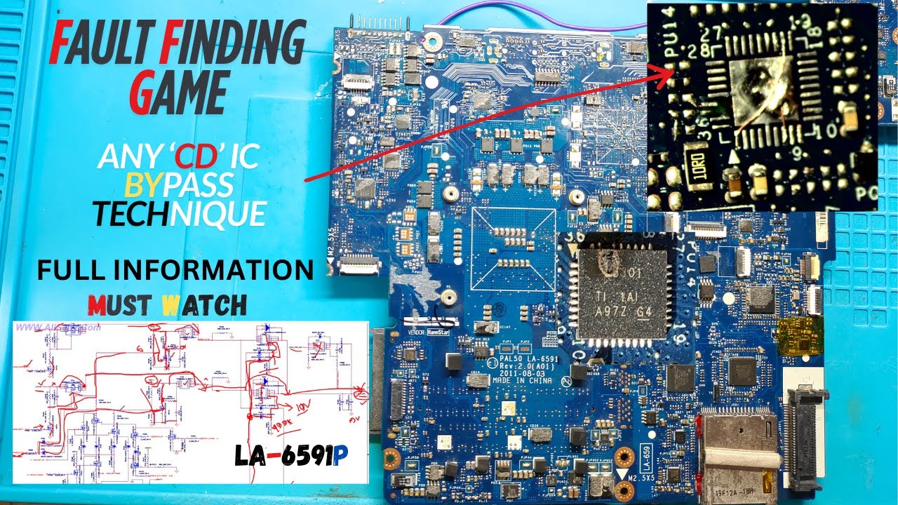FULL DETAILS ON 'CD' IC BYPASS | CD3301 | LA-6591P | ANY CD IC BYPASS WITHOUT AN IMAGE  | #dell #cd