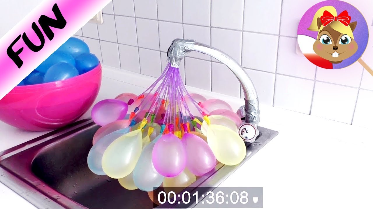 Które balony napełnią się szybciej? Porówanie bomb wodnych | Eksperymenty dla dzieci po polsku