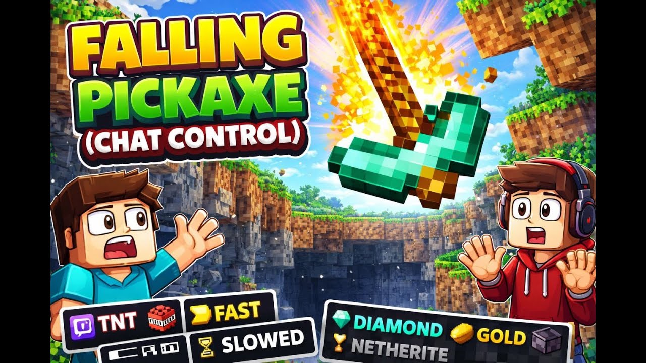 🔴 LIVE Minecraft Falling Pickaxe Game 🎯 #shortslive #live #minecraftlive