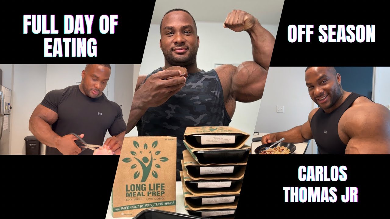 OFF SEASON FULL DAY OF EATING | CARLOS THOMAS JR