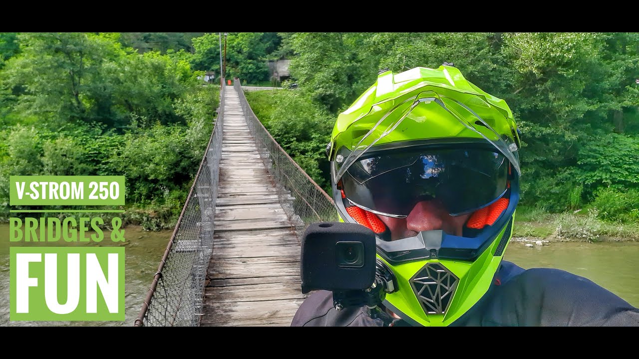 Suzuki Vstrom 250 + Suspended Bridges = Fun