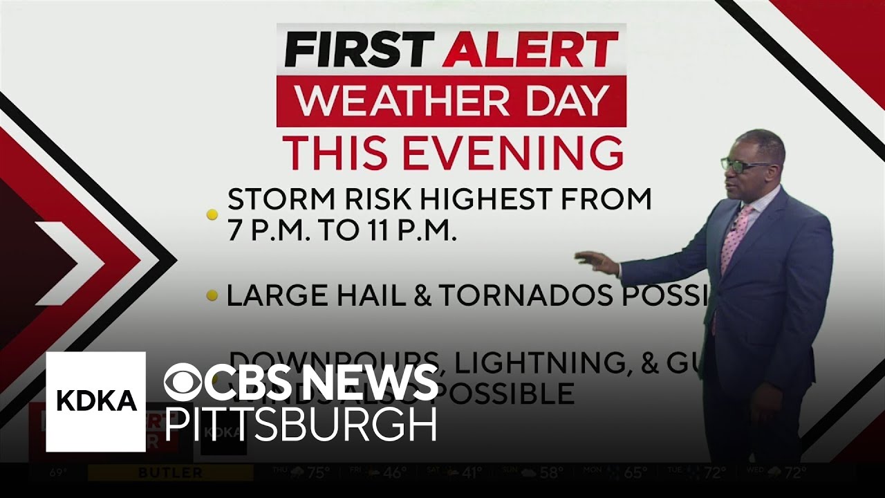 Severe storms with hail and heavy winds possible in Pittsburgh on Thursday | KDKA First Alert Weathe