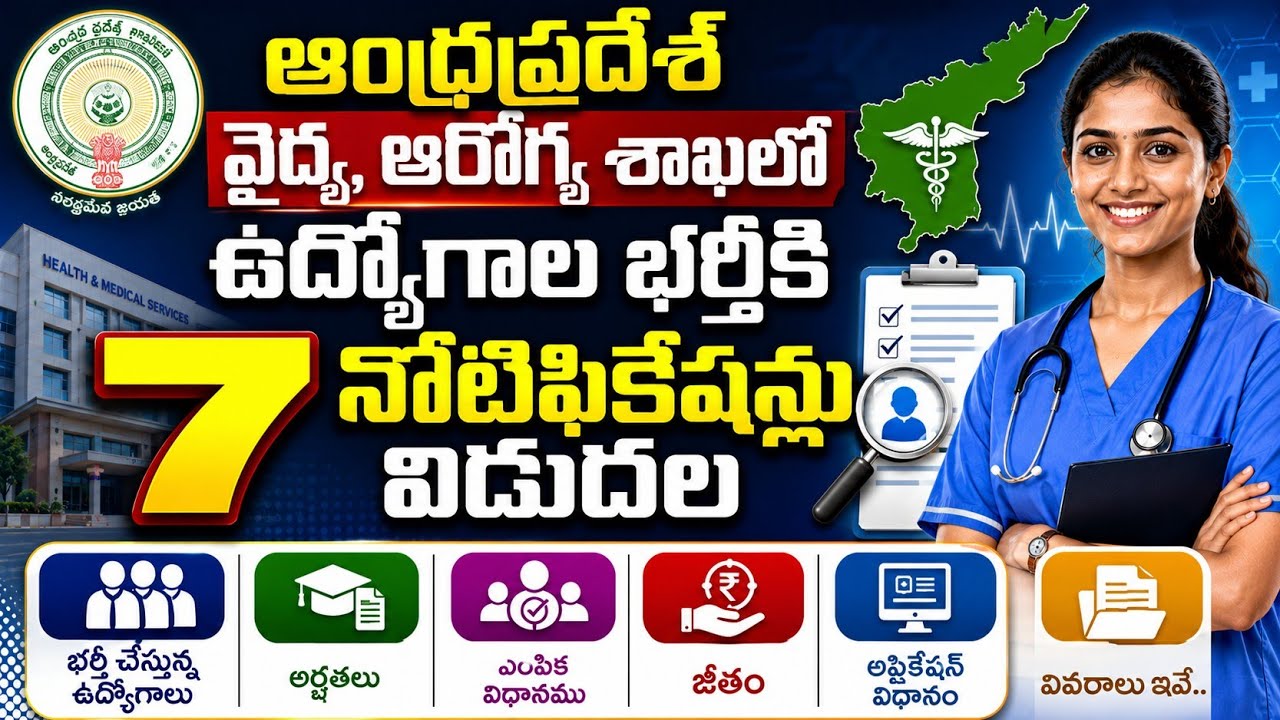 7 Notifications Released for Job Openings in AP Medical and Health Department | AP Medical & Heal...
