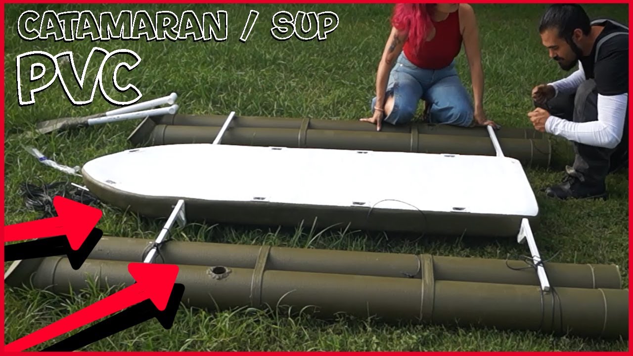 🐠 Lancha PVC 🐠  🌊 Como hacer SUP / Catamaran Casero 🌊  🚢 Bote de PVC Unicel y fibra de vidrio.🚢