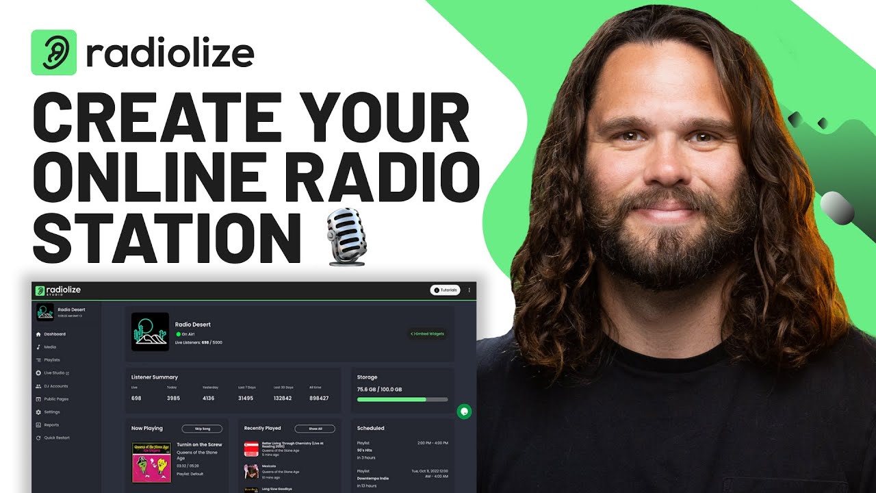 Создайте и транслируйте свою собственную онлайн-радиостанцию ​​| Radiolize