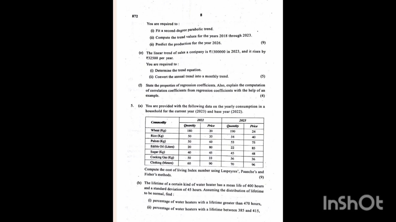 Business statistics pyqs 2024-2025 dusol