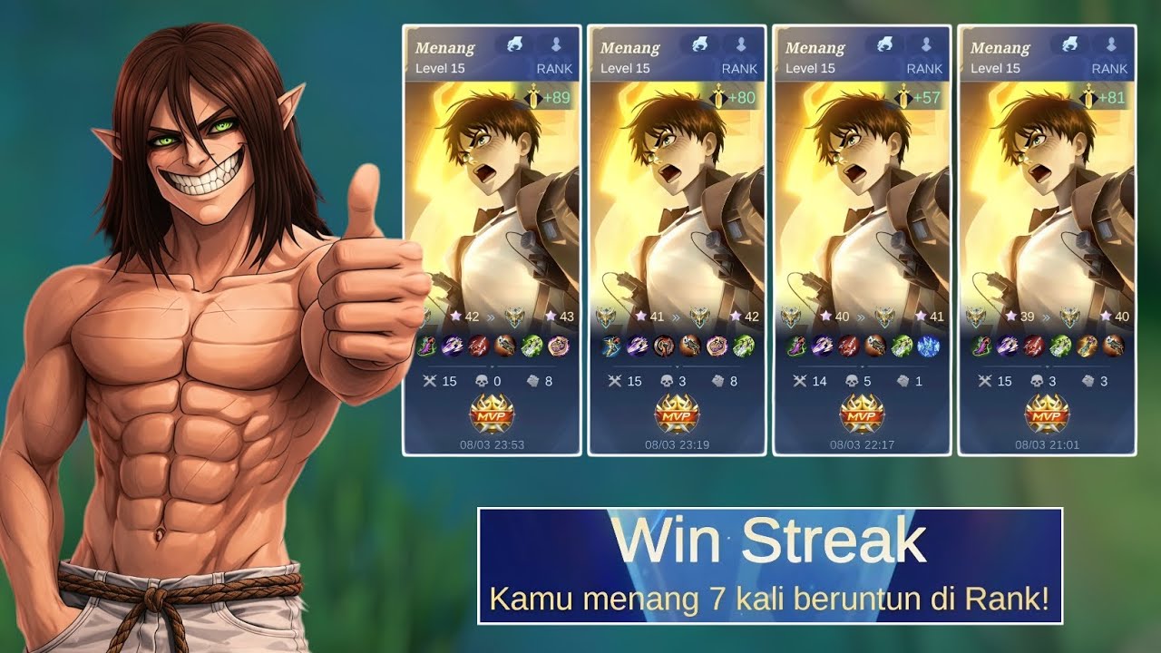 SOLO RANK MENGGUNAKAN YIN AUTO WIN STREAK PANJANG🥶
