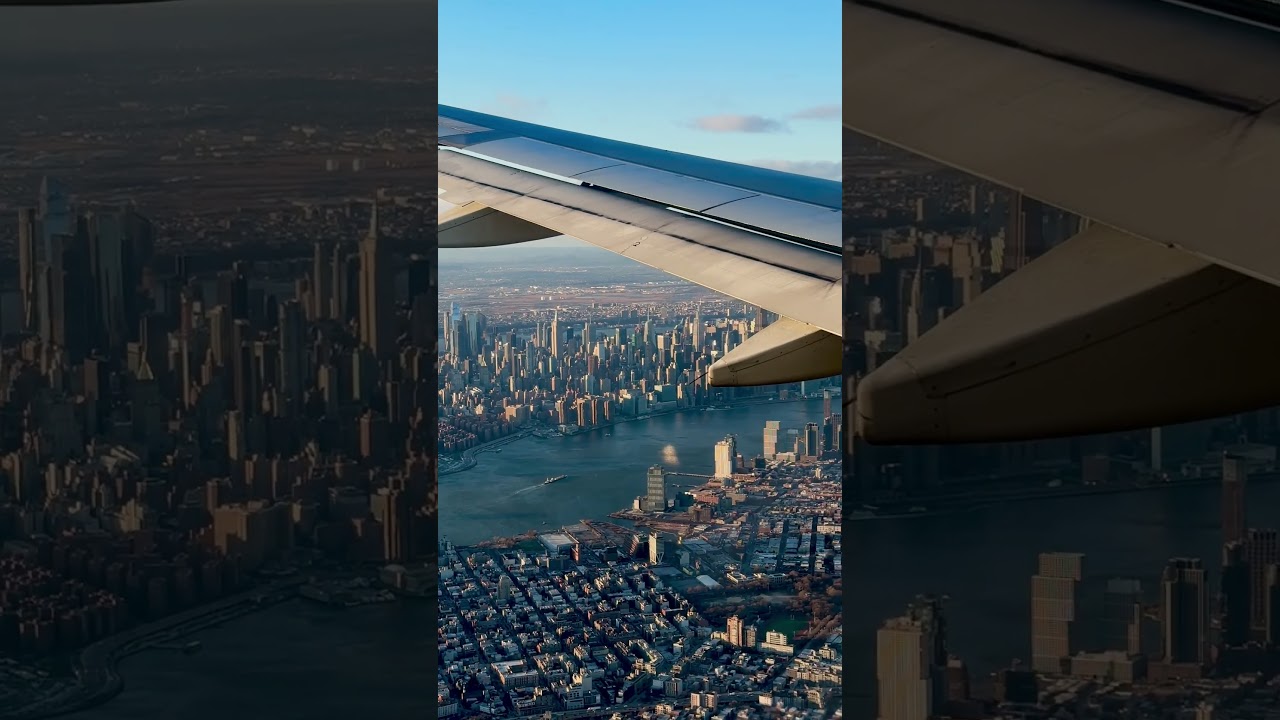 LaGuardia Airport Landing 🛬 #airport #landing #travel #nyc #newyorkcity #aerialview #city #coastal