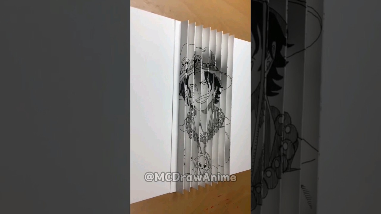 Draw Luffy, Ace, Sabo Folded Drawing One Piece 