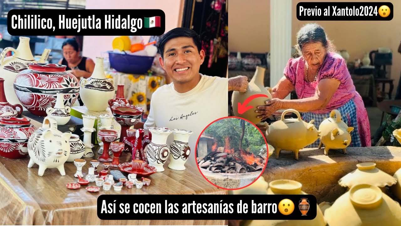Así se elaboran las artesanías de barro en Chililico, Huejutla, Hidalgo