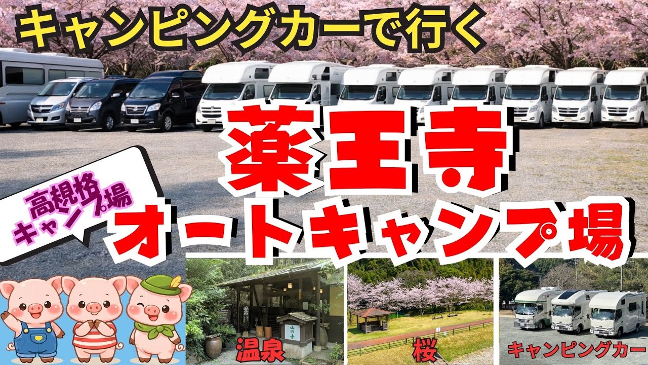 🌸お花見オフ会会場決定🌸薬王寺オートキャンプ場貸切｜ネズミの嫁入り×三匹のこぶたファミリー