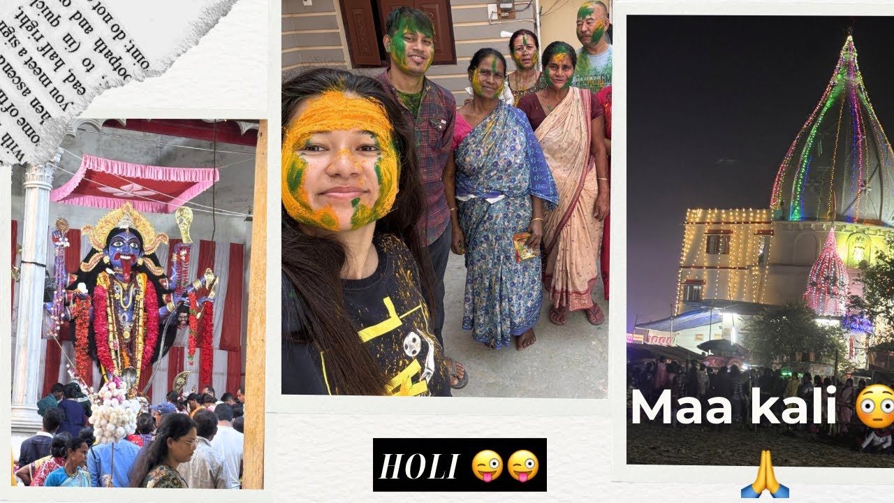 Shocking truth of kali maa 😳🙏|| holi celebration with family 😍🫶🏻|| #vlog #kalimaa #holi 