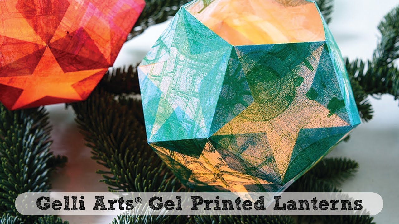 Gelli Arts® Gel Printed Lantern