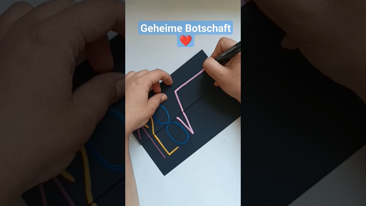 DIY Karten mit versteckter Botschaft. &Uuml;berraschungsgeschenk basteln  #shorts #basteln