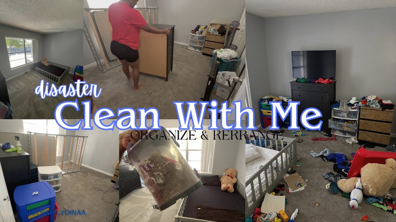 .*EXTREME* CLEAN WITH ME | KIDS ROOM DISASTER| ORGANIZE & REARRANGE 2024