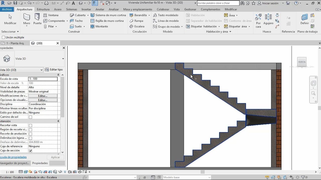 S3.7 Modelado de ESCALERA con BOCETO | 1er Nivel | CURSO REVIT | 3.7