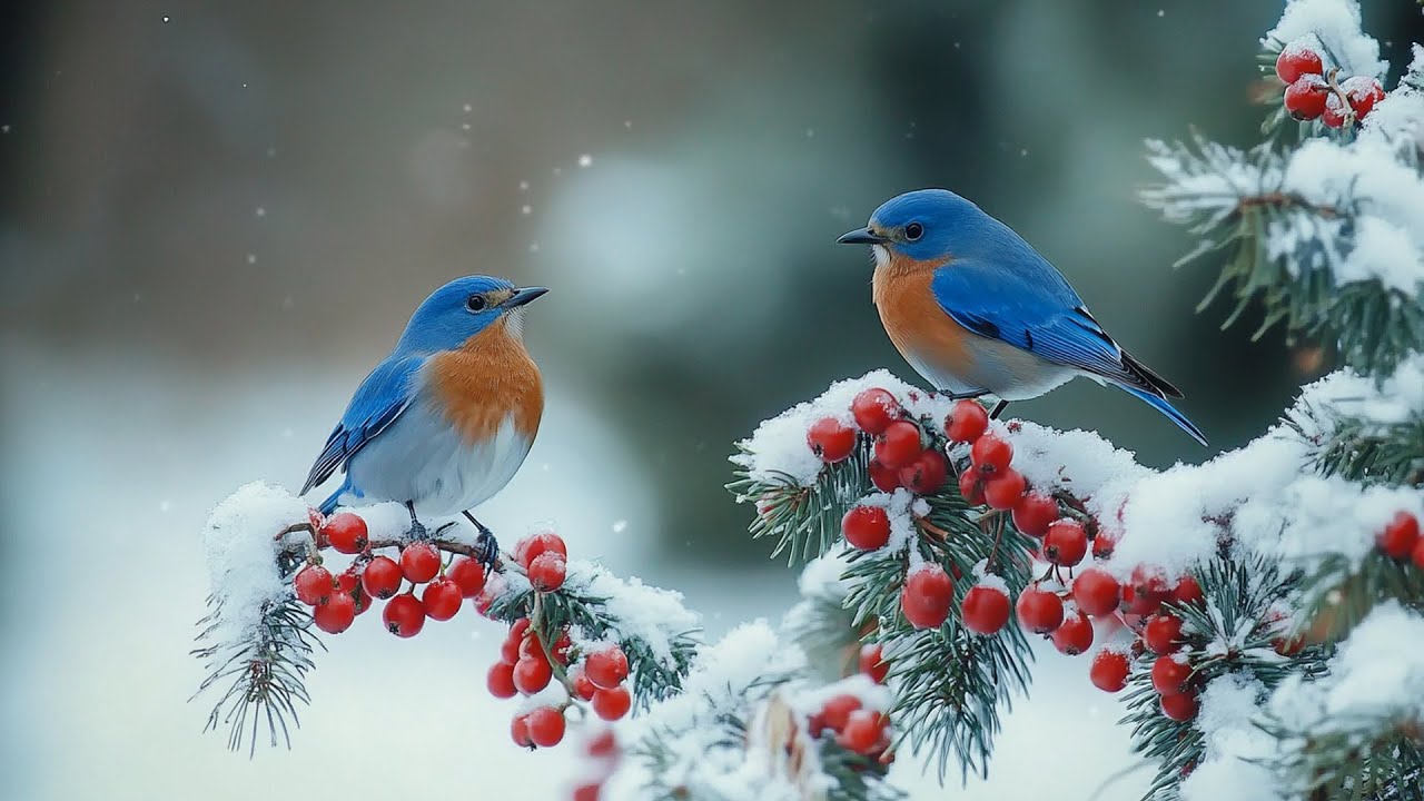 Snowy Bird Songs & Gentle Piano ❄️ Relaxing Winter Ambience for Deep Sleep