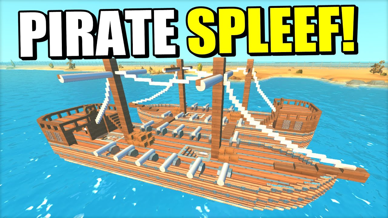 I Built a Floating Pirate Ship Spleef Arena.... kinda.