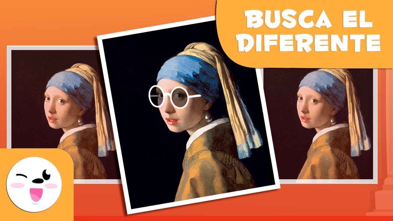 Adivina cuál es el cuadro diferente - Atención visual para niños - Día Internacional de los Museos